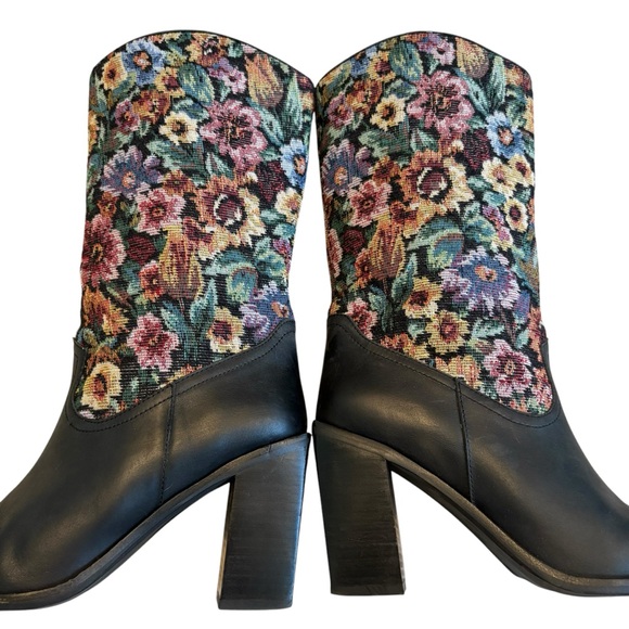 JEFFREY CAMPBELL Calimity Boot in Black Floral Tapestry, Sz 7 - Picture 7 of 16